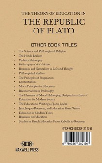 The Theory of Education in the Republic of Plato achterzijde