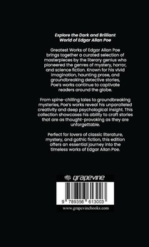 Greatest Works of Edgar Allan Poe - Including The Raven, The Fall of the House of Usher, The Murders in the Rue Morgue and more (Grapevine Edition) achterzijde