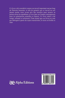 Récits d'une tante (Vol. 1); Mémoires de la Comtesse de Boigne, née d'Osmond achterzijde