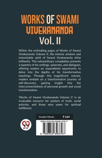 Works Of Swami Vivekananda Vol.II achterzijde