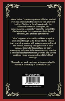 John Calvin's Commentary on the Bible achterzijde