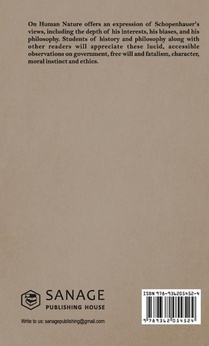 The Essays of Arthur Schopenhauer; On Human Nature (Hardcover Library Edition) achterzijde