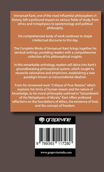 Complete Works of Immanuel Kant (Grapevine edition) achterzijde
