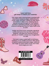 Taylor Swift Coloring Book achterzijde