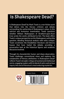 Is Shakespeare Dead? achterzijde