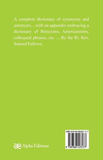A Complete Dictionary of Synonyms and Antonyms achterzijde