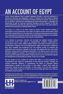 An Account Of Egypt achterzijde