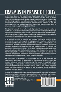 Erasmus In Praise Of Folly achterzijde