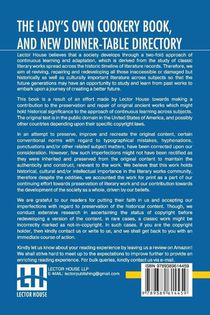 The Lady's Own Cookery Book, And New Dinner-Table Directory achterzijde