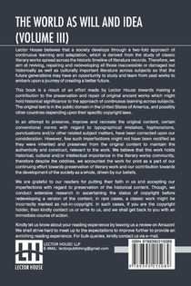 The World As Will And Idea (Volume III) achterzijde