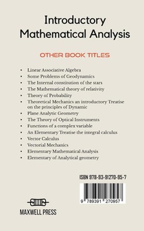 Introductory Mathematical Analysis achterzijde