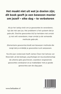 Elementaire gewoontes achterzijde