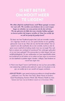 Nooit meer liegen? achterzijde