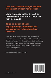 De edele kunst van not giving a f*ck journal achterzijde