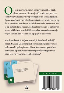 Schrijven vanuit je hart - kaartenset achterkant