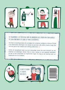 Het bewaarboek voor tekeningen achterzijde