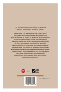 Denken over poëzie en vertalen achterzijde