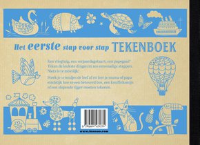 Het eerste stap voor stap tekenboek achterzijde