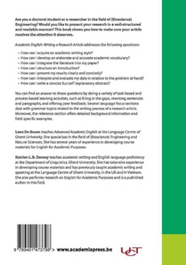 Academic English: Writing a research article achterzijde