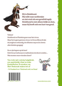 Stinkhond naar het circus achterzijde