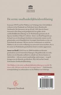 Het Plakkaat van Verlatinge achterzijde
