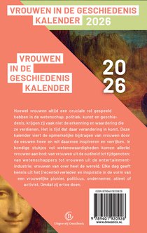 Vrouwen in de geschiedeniskalender 2026 achterkant