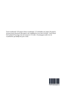 Groot muziekschrift achterzijde