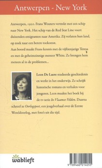 Antwerpen-New York, enkele reis achterzijde