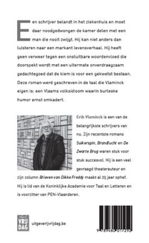 Een berg mens onder witte lakens achterzijde