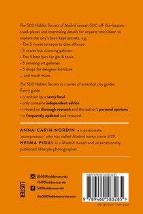 The 500 Hidden Secrets of Madrid achterzijde