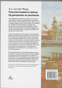 Financieel beleid en beheer bij gemeenten en provincies achterzijde