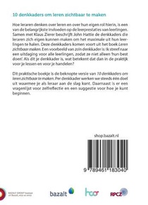 10 denkkaders om leren zichtbaar te maken - beknopte uitgave achterzijde