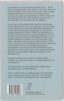 Het Lübeck van de Buddenbrooks.Thomas Mann in Lübeck. achterzijde