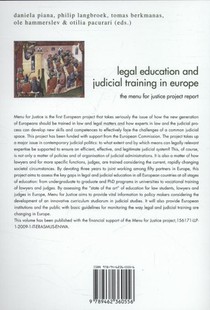 Legal education and judicial training in Europe achterzijde