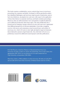 Confidentiality, secrecy and privilege in corporate insolvency and bank resolution achterzijde