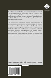 The Rationale of Publicity in the Law of Corporeal Movables and Claims achterzijde