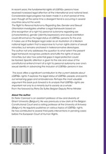 The Right to Personal Autonomy Regarding Sex, Gender and Sexual Orientation achterzijde