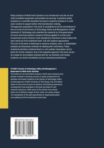 Policy Analysis of Multi-Actor Systems achterzijde