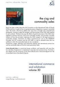 The CISG and Commodity Sales achterzijde