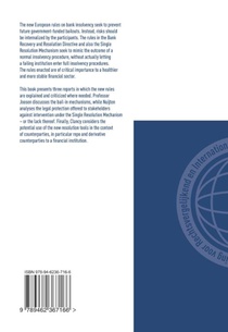 The Bank Recovery and Resolution Dir4ective and the Single Resolution Mechanism achterzijde