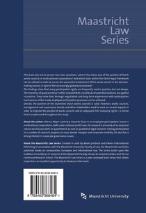The Position of Dutch Works Councils in Multinational Corporations achterzijde