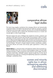 Women and Minority Rights Law in Africa: Reimagining Equality and Addressing Discrimination achterzijde