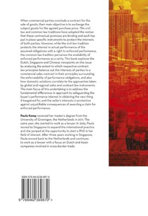 Enforced performance of commercial sales contracts in the Netherlands, Singapore and China achterzijde