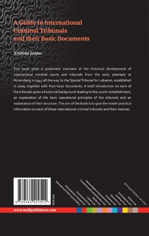 A guide to international criminal tribunals and their basic documents achterzijde
