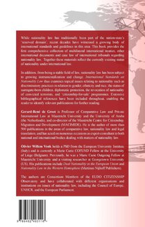International standards on nationality law: texts, cases and materials achterzijde