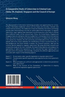 A comparative study of cybercrime in criminal law: China, US, England, Singapore and the Council of Europe achterzijde