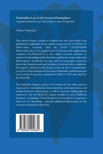 Nationality law in the Eastern Hemisphere achterzijde