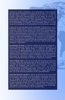 Normas internacionales de derecho de la nacionalidad achterzijde
