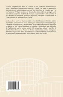 Recueil des arrêts et décisions Volume 2015-II achterzijde