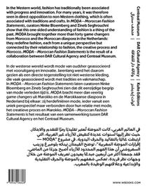 MODA. Moroccan Fashion Statements achterzijde